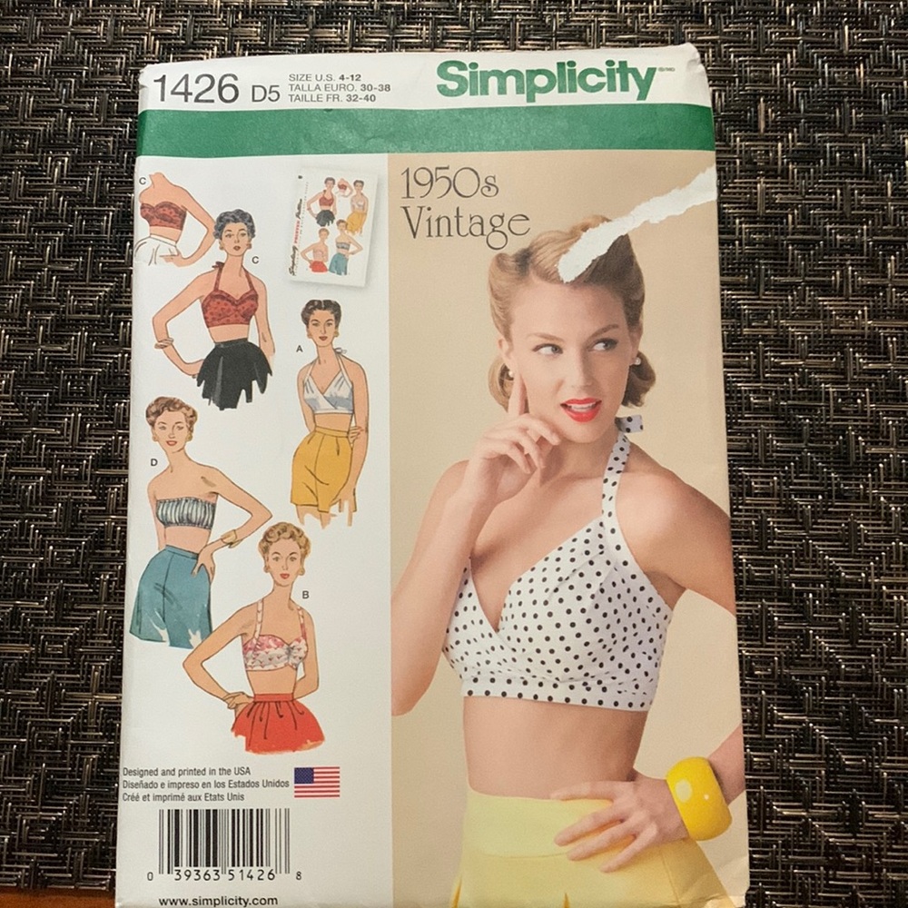 Simplicity sewing pattern
